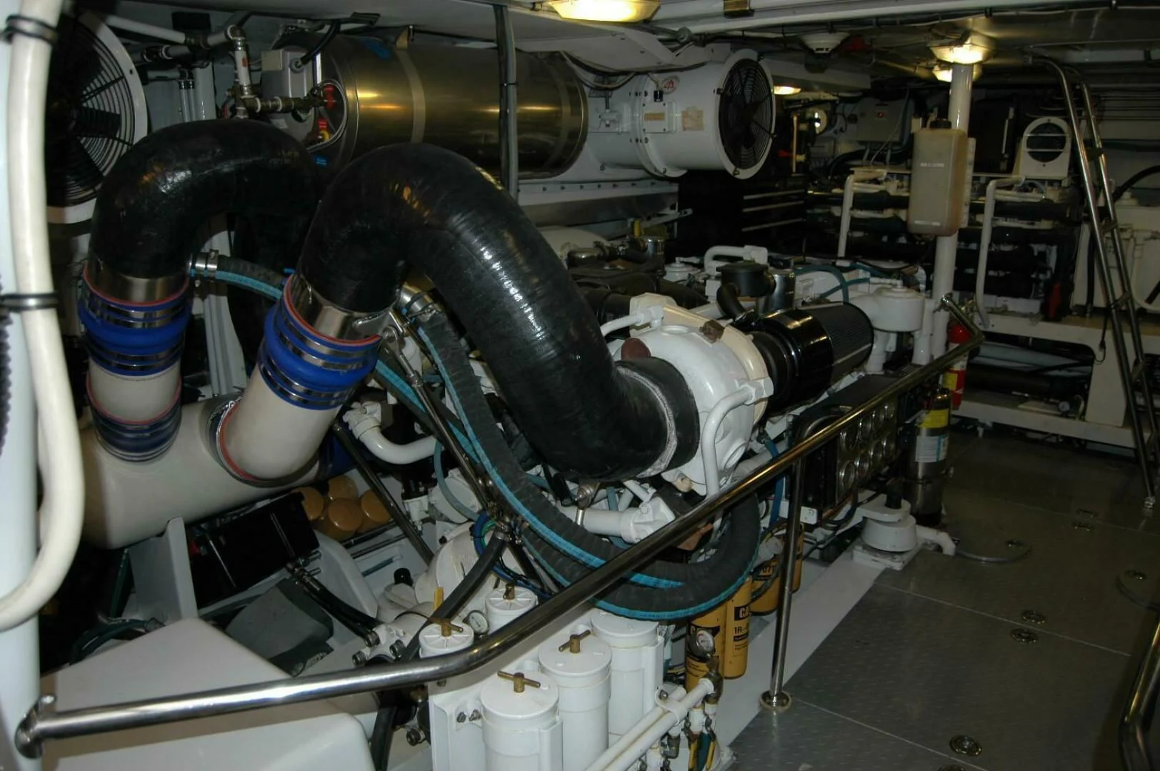 a large machine with a large metal pipe aboard SEA BOLD Yacht for Sale