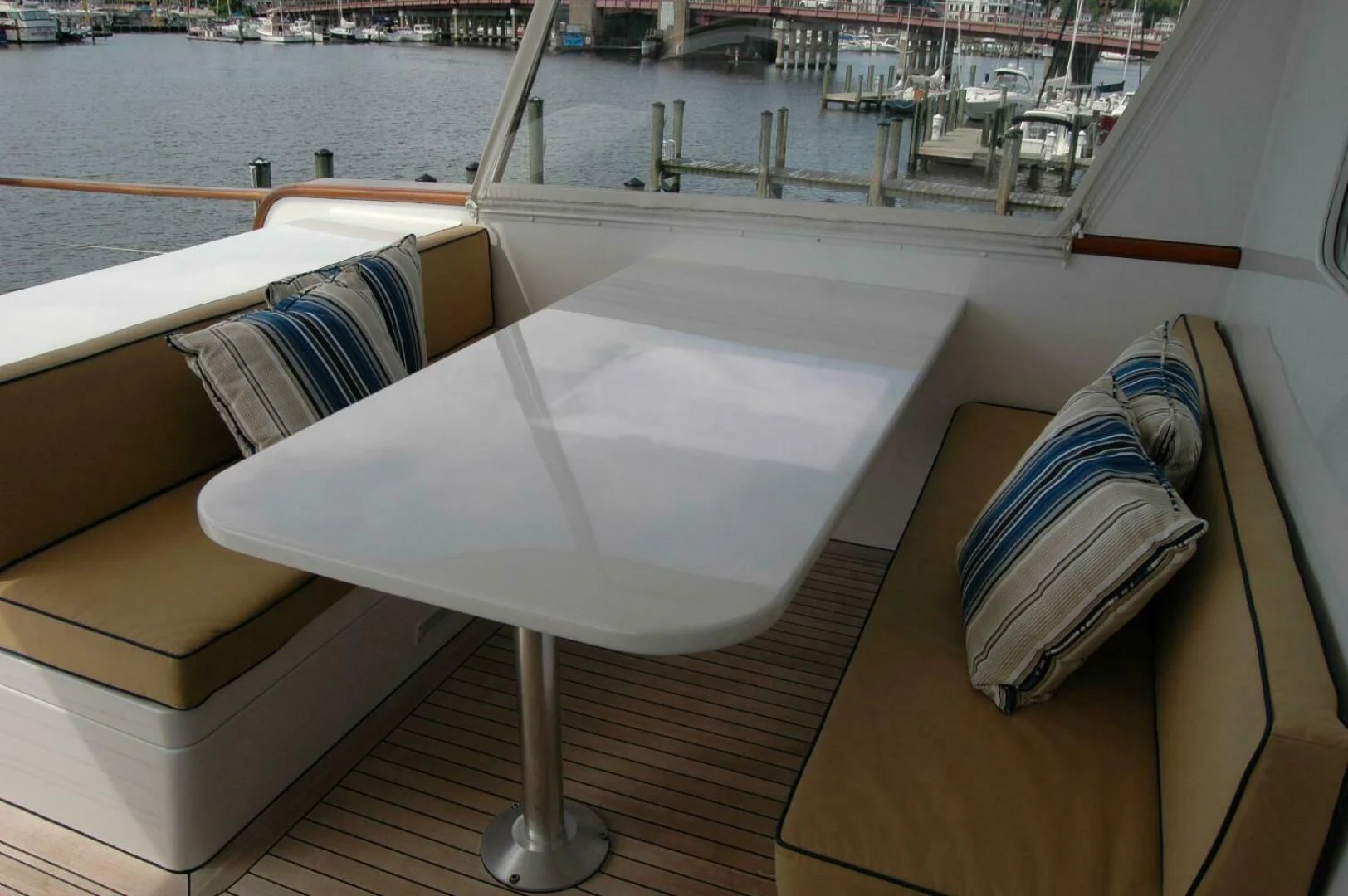 a table on a boat aboard SEA BOLD Yacht for Sale