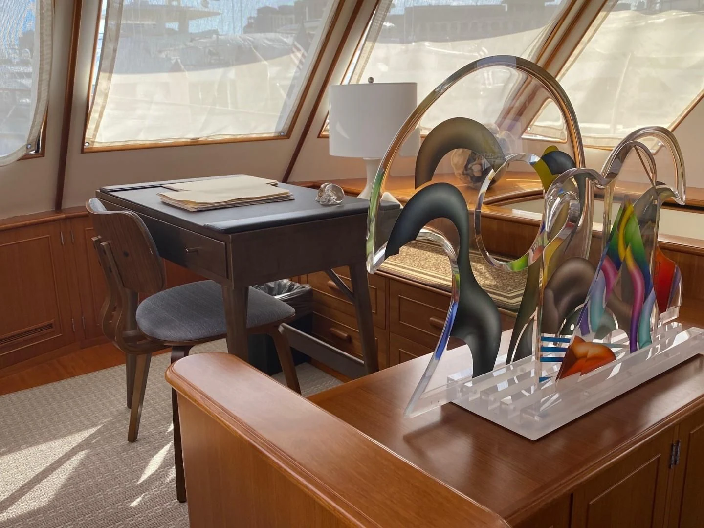 a bicycle on a table aboard SEA BOLD Yacht for Sale