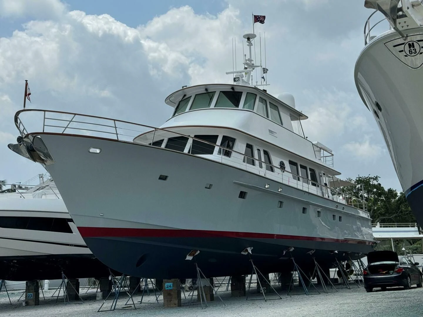 a large white boat aboard SEA BOLD Yacht for Sale
