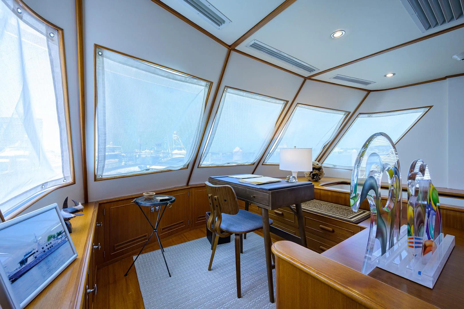 a classroom with desks and computers aboard SEA BOLD Yacht for Sale