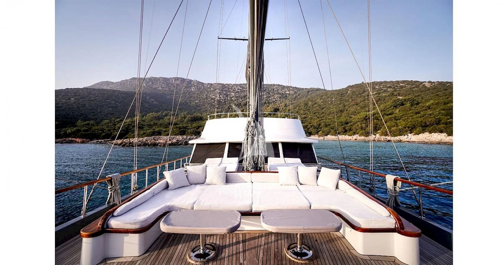 a boat on the water aboard VIRTUOSO Yacht for Sale