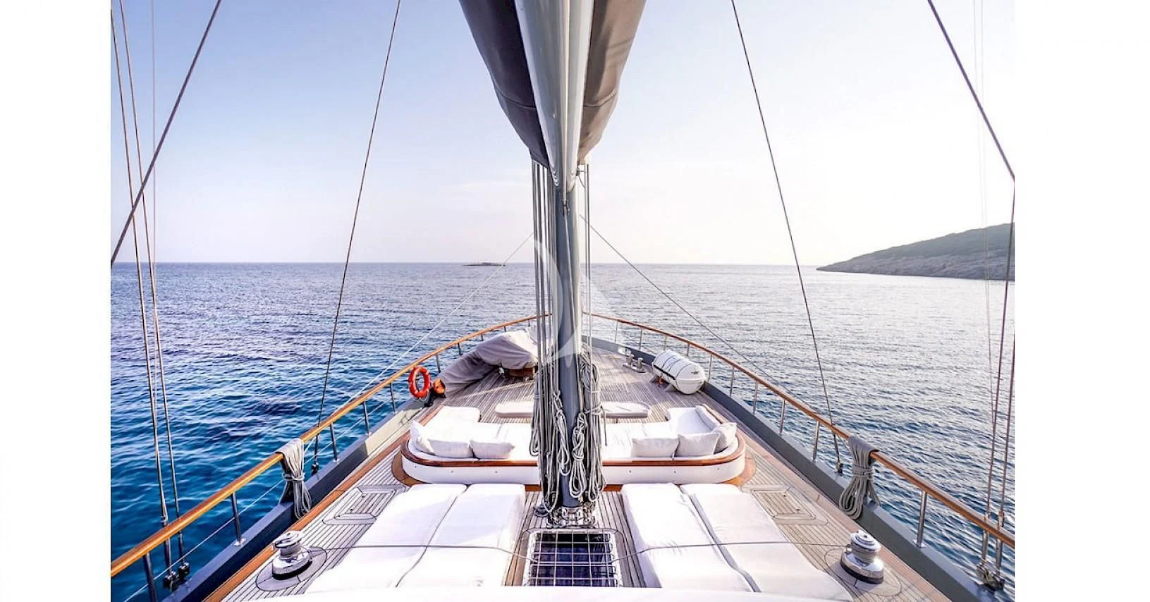 a boat on the water aboard VIRTUOSO Yacht for Sale