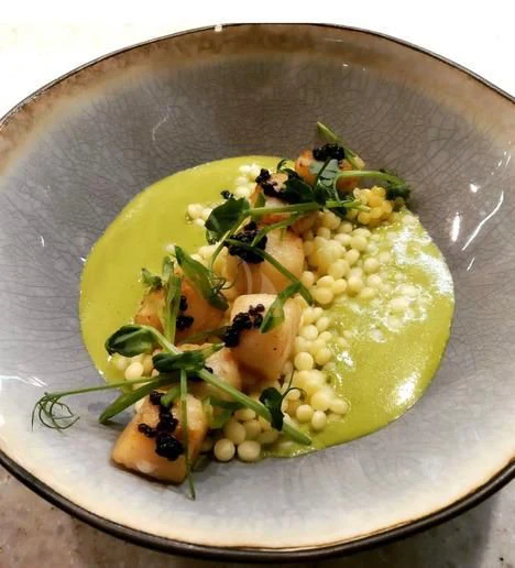 a bowl of food aboard GALAKTIKA SKAY Yacht for Sale