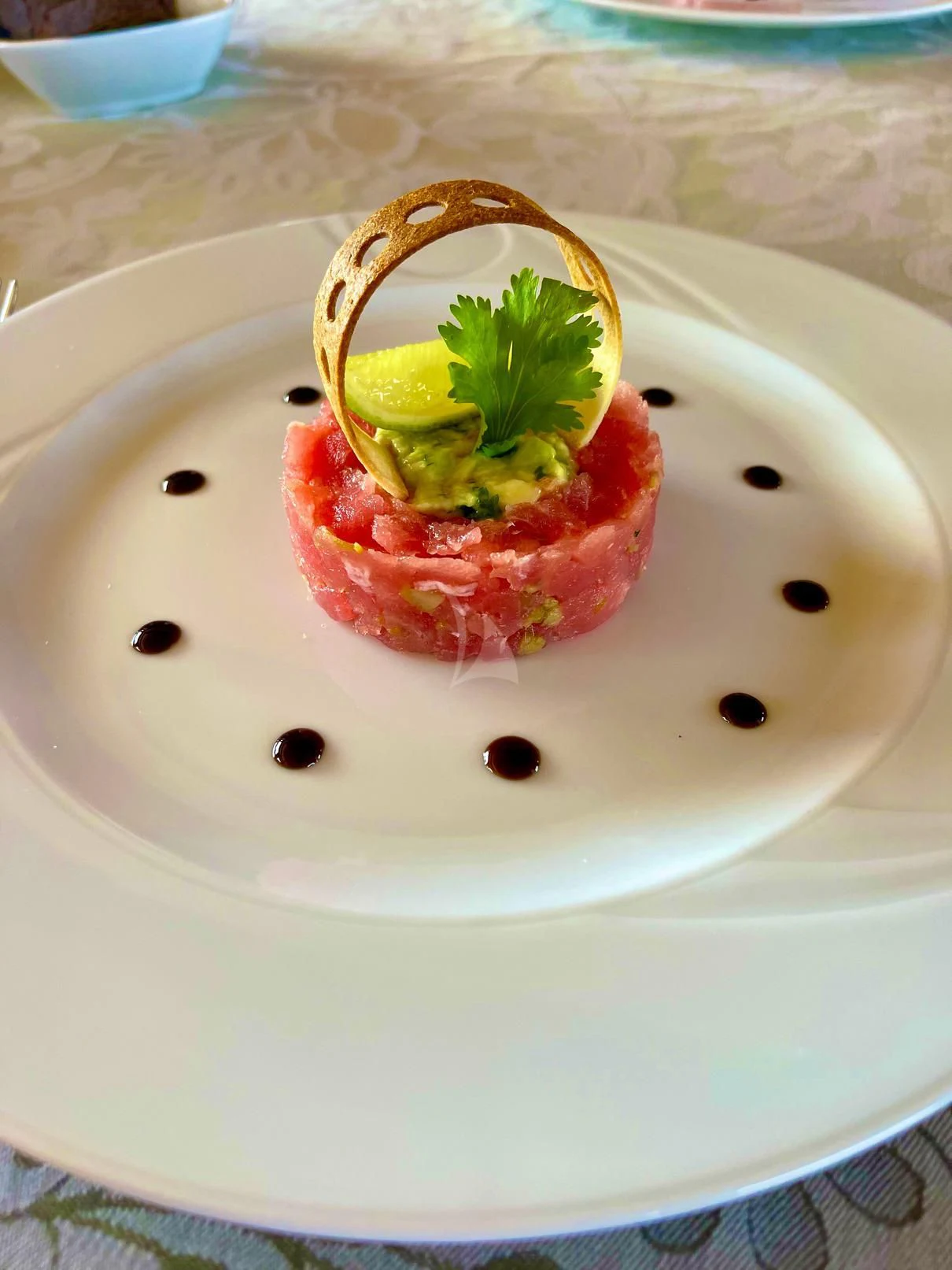 a dessert on a plate aboard GALAKTIKA SKAY Yacht for Sale