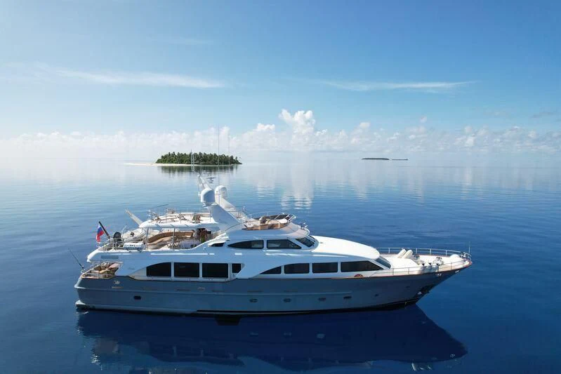 a boat on the water aboard GALAKTIKA SKAY Yacht for Sale