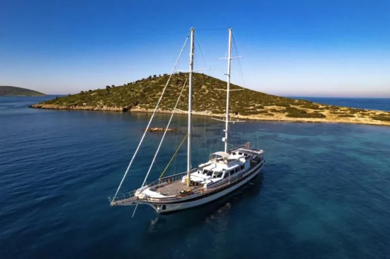 a boat in the water aboard DOUBLE EAGLE Yacht for Sale