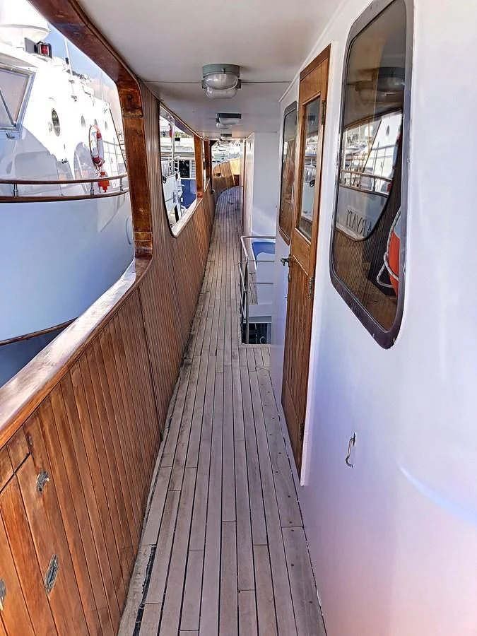 a train with a door open aboard ELIKI Yacht for Sale