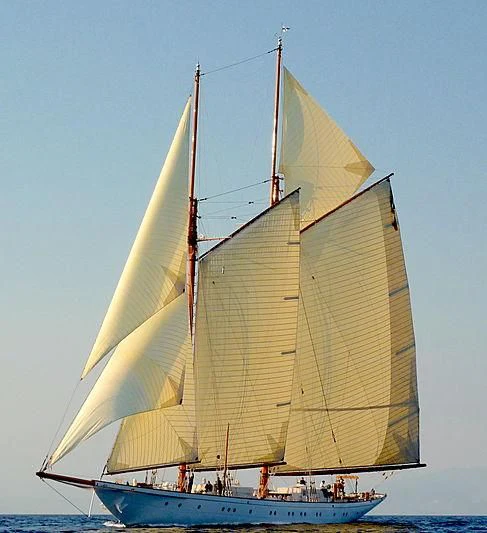 a sailboat on the water aboard DEVA Yacht for Sale