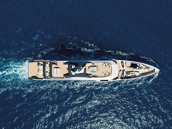 a space ship in outer space aboard COME TOGETHER Yacht for Charter