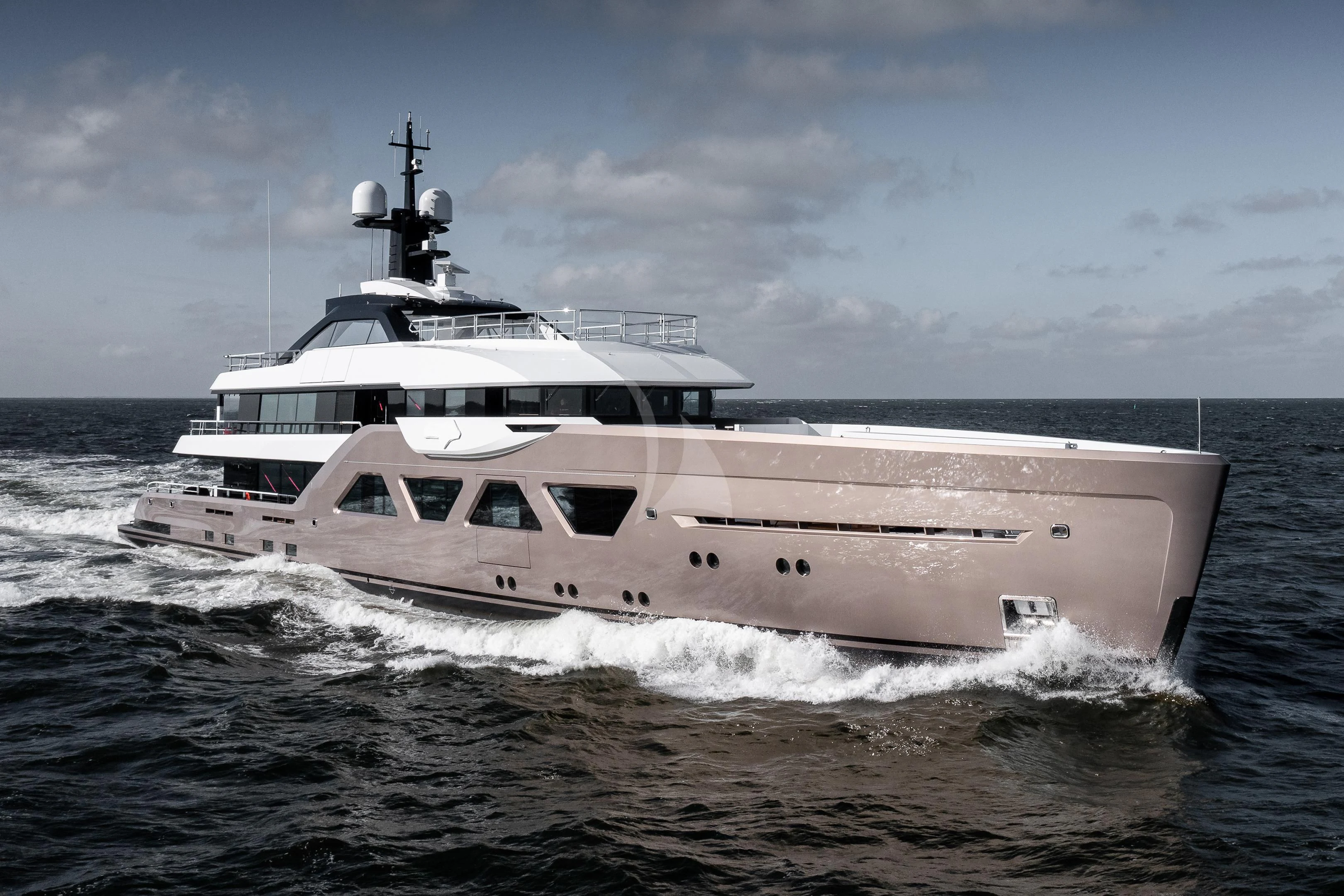 a boat splashing in the water aboard COME TOGETHER Yacht for Charter