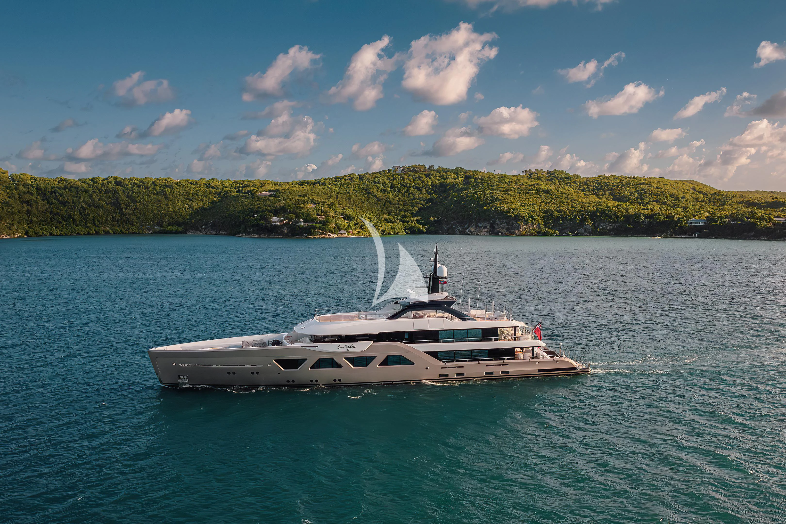 a boat on the water aboard COME TOGETHER Yacht for Charter