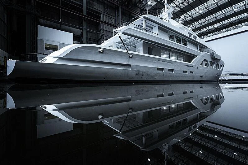 a large space ship aboard COME TOGETHER Yacht for Charter