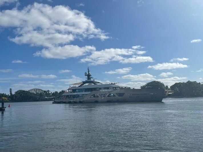 a cruise ship in the water aboard COME TOGETHER Yacht for Charter