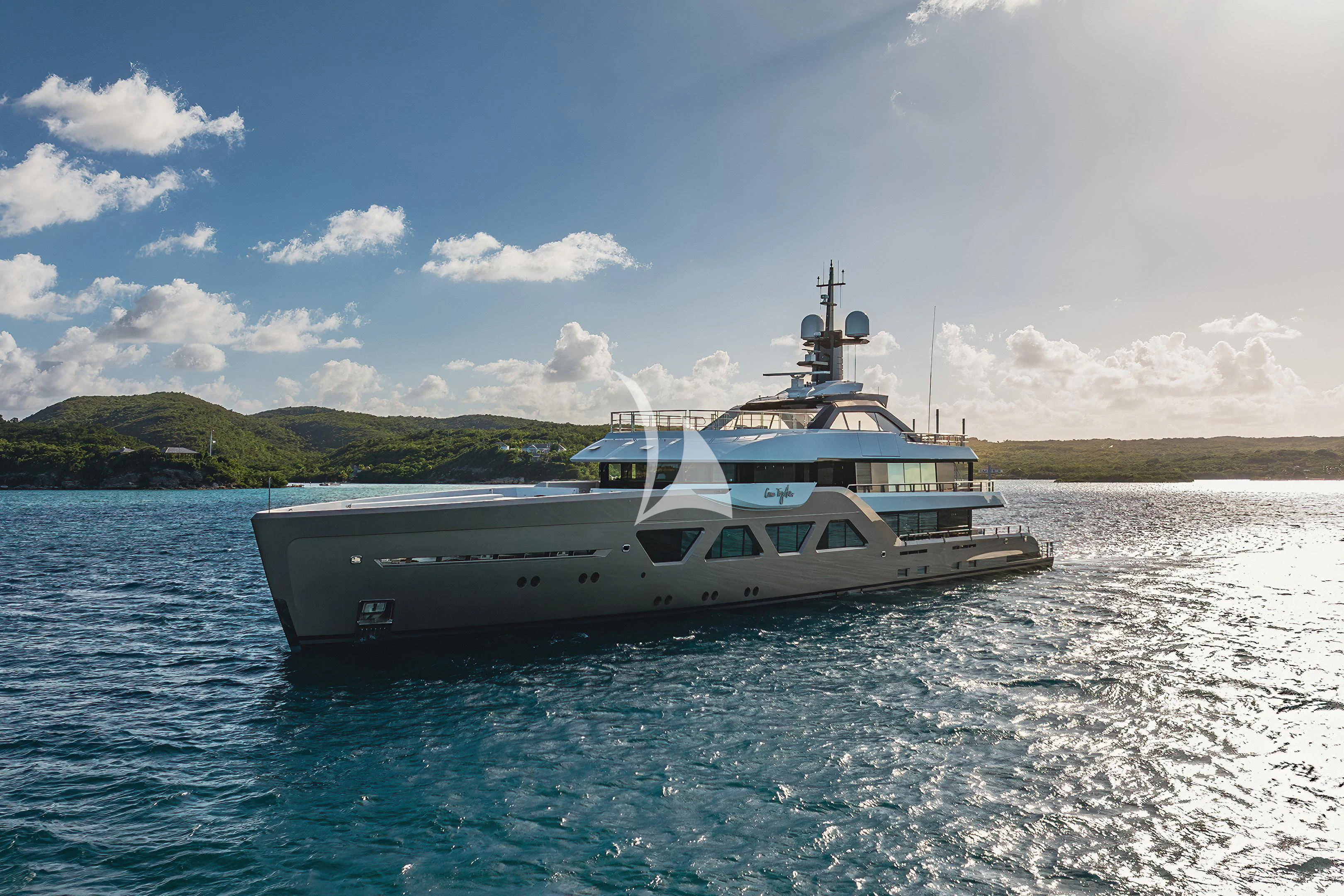 a boat on the water aboard COME TOGETHER Yacht for Charter
