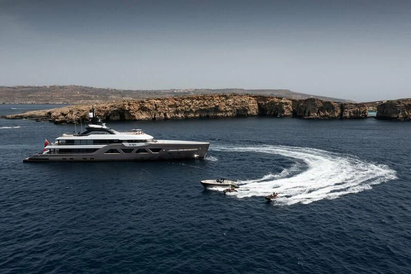 a boat on the water aboard COME TOGETHER Yacht for Charter