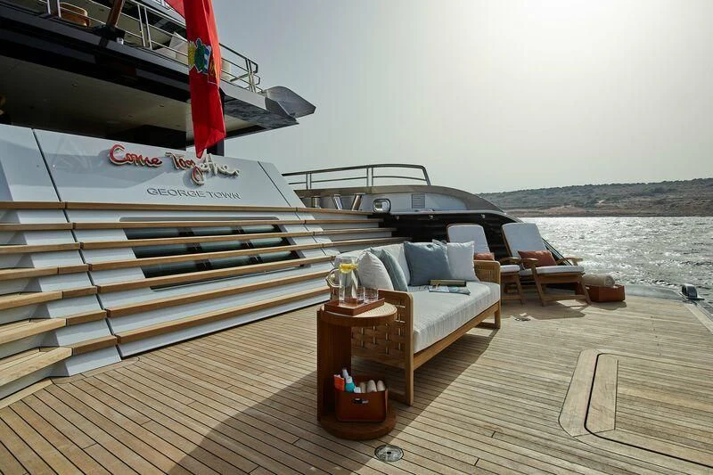 a boat on the water aboard COME TOGETHER Yacht for Charter