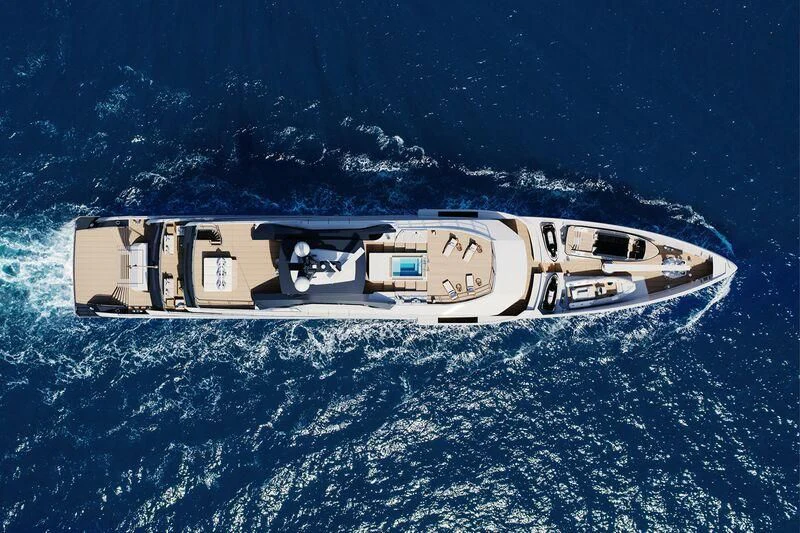 a space ship in space aboard COME TOGETHER Yacht for Charter