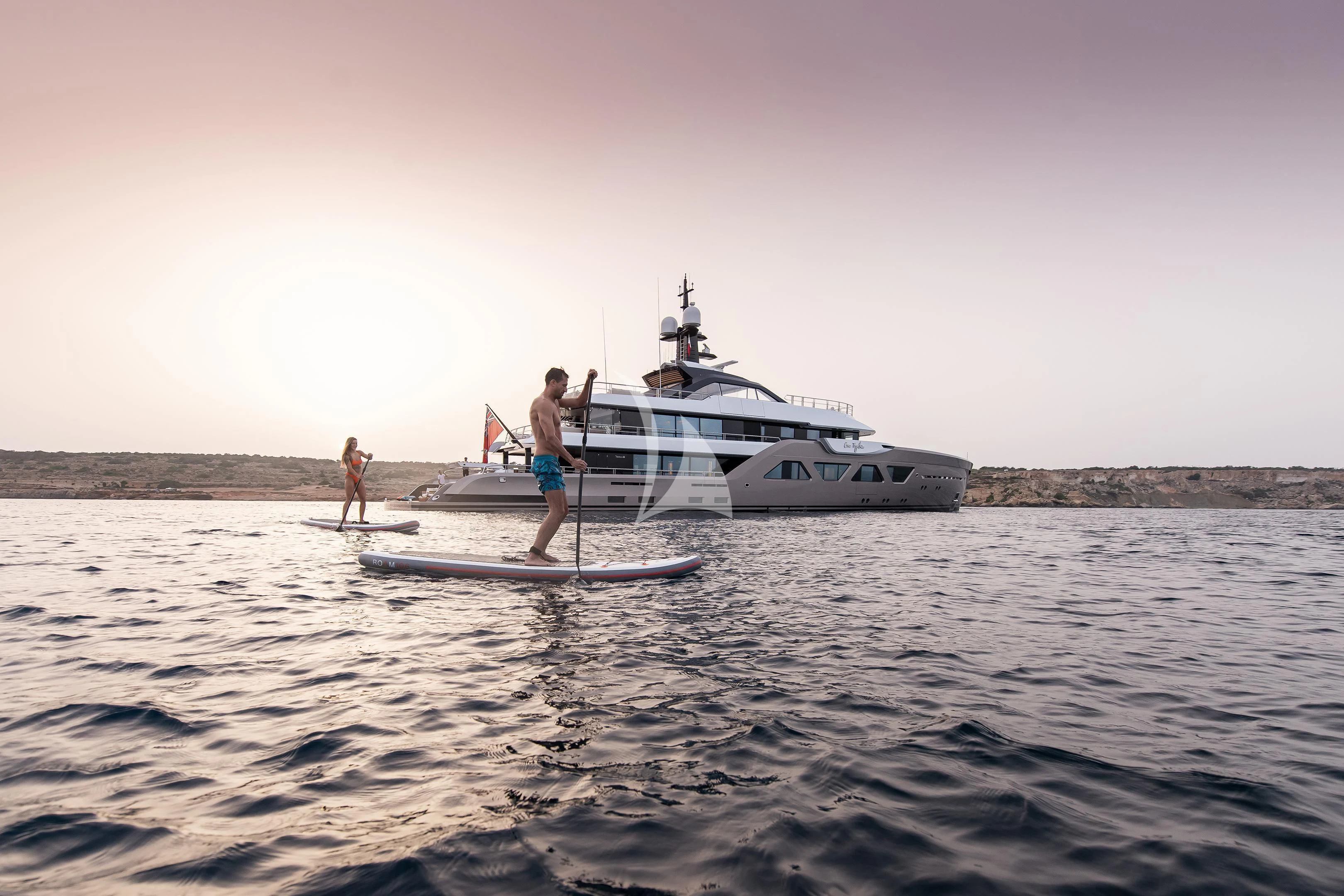 a boat on the water aboard COME TOGETHER Yacht for Charter