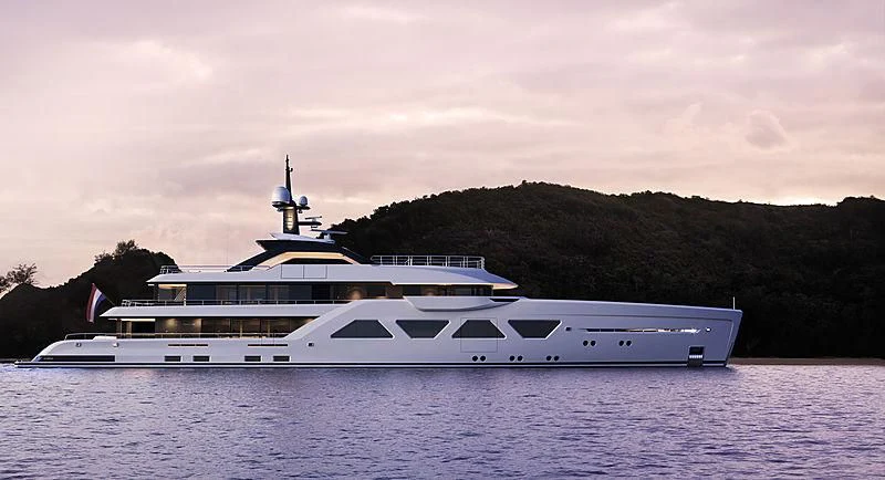 a large white boat on the water aboard COME TOGETHER Yacht for Charter