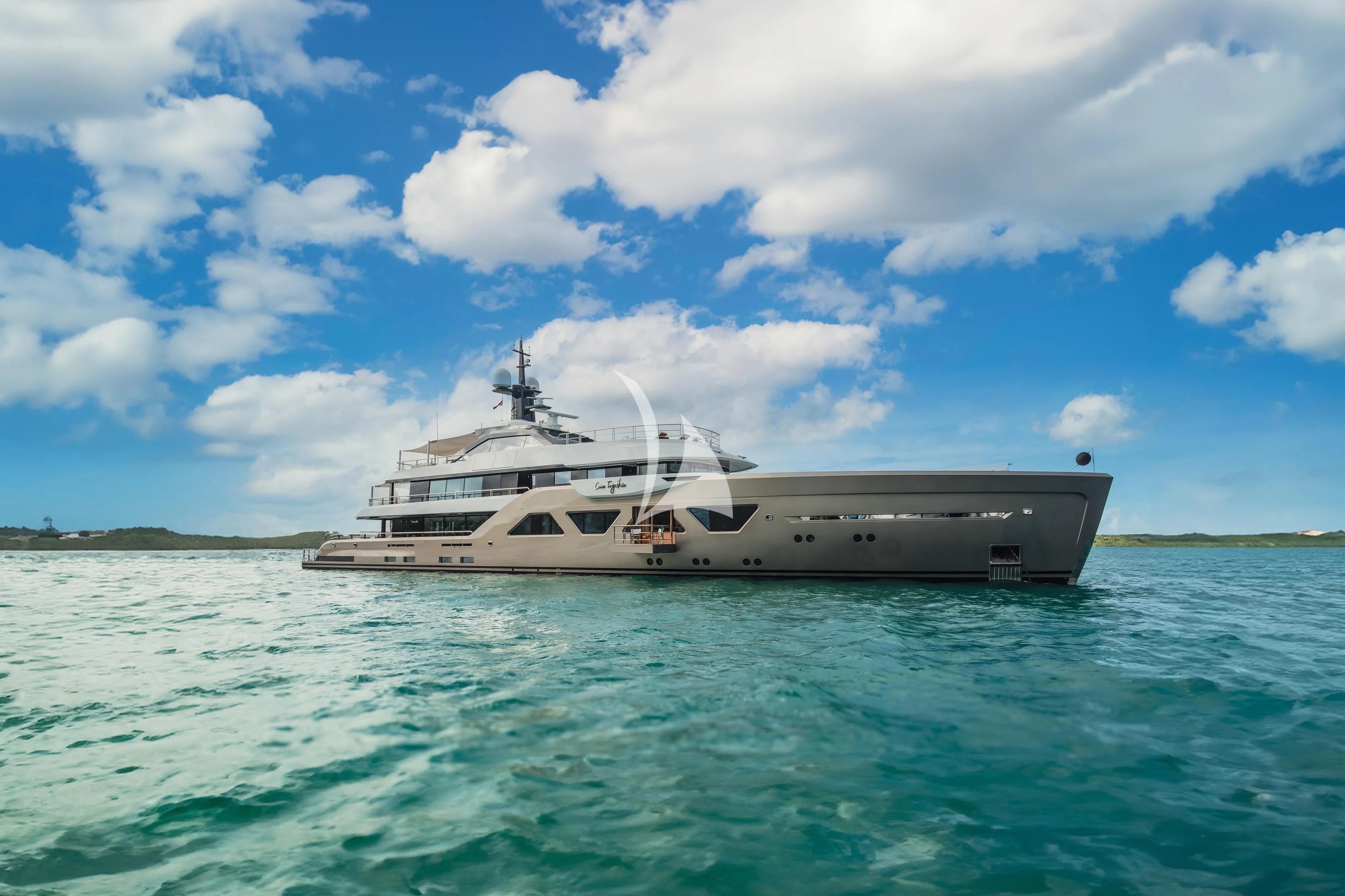 a boat in the water aboard COME TOGETHER Yacht for Charter