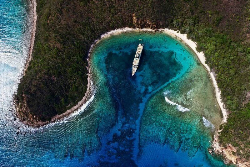 a satellite image of a planet aboard COME TOGETHER Yacht for Charter