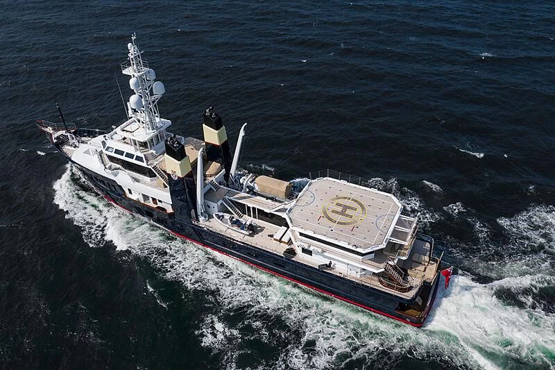 a ship on the water aboard SHERPA Yacht for Sale