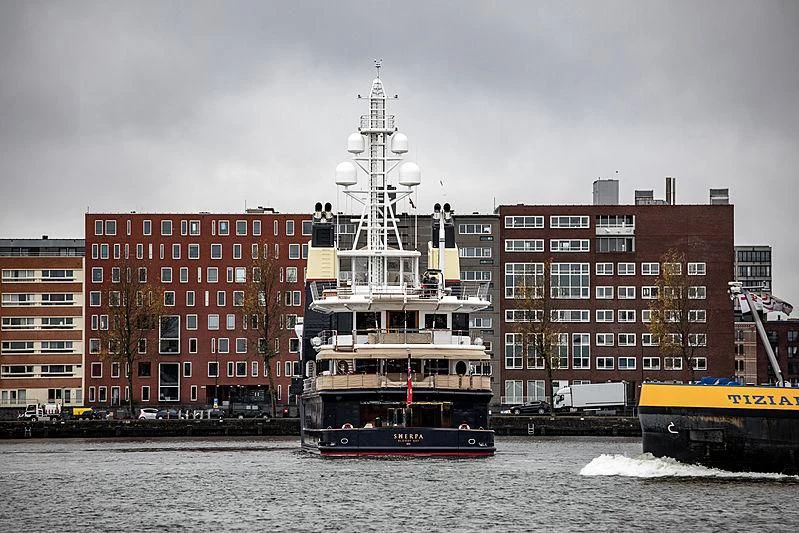 a boat on the water aboard SHERPA Yacht for Sale