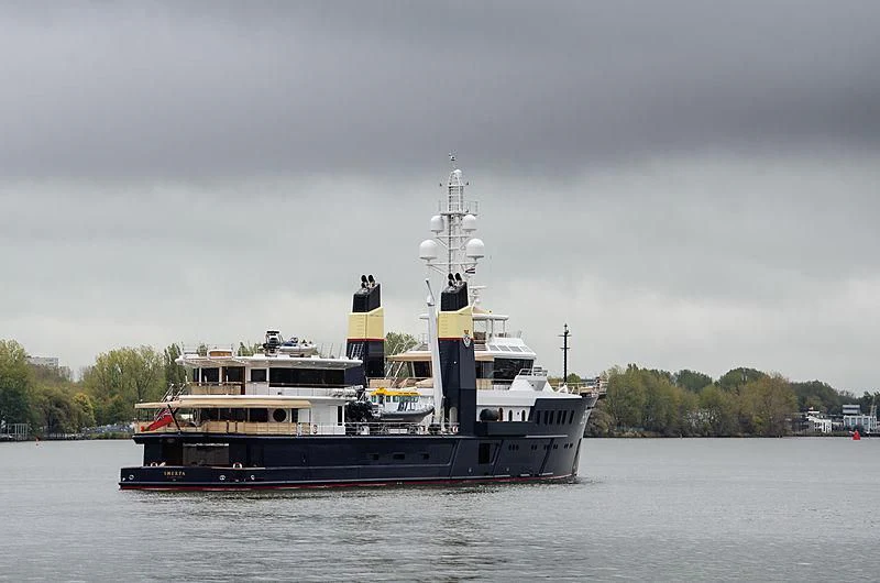 a boat on the water aboard SHERPA Yacht for Sale