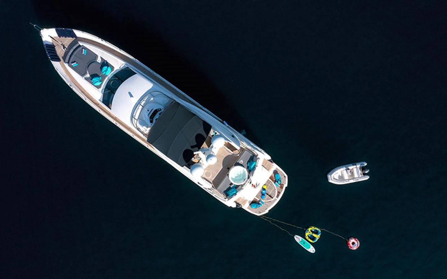 a satellite in space aboard EXCELERATE Z Yacht for Sale