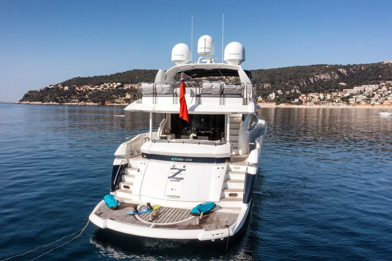 a boat in the water aboard EXCELERATE Z Yacht for Sale