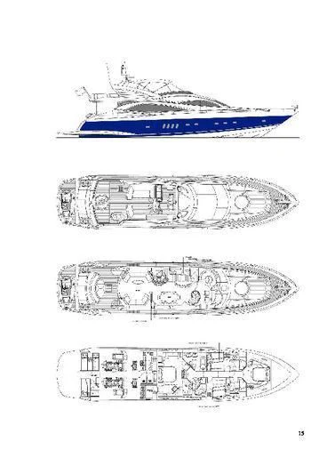 diagram, engineering drawing aboard EXCELERATE Z Yacht for Sale