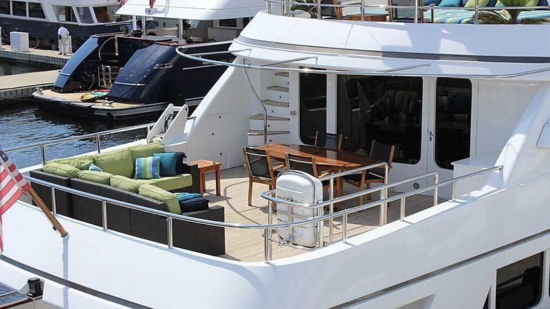 a boat on the water aboard DRIVEN Yacht for Sale