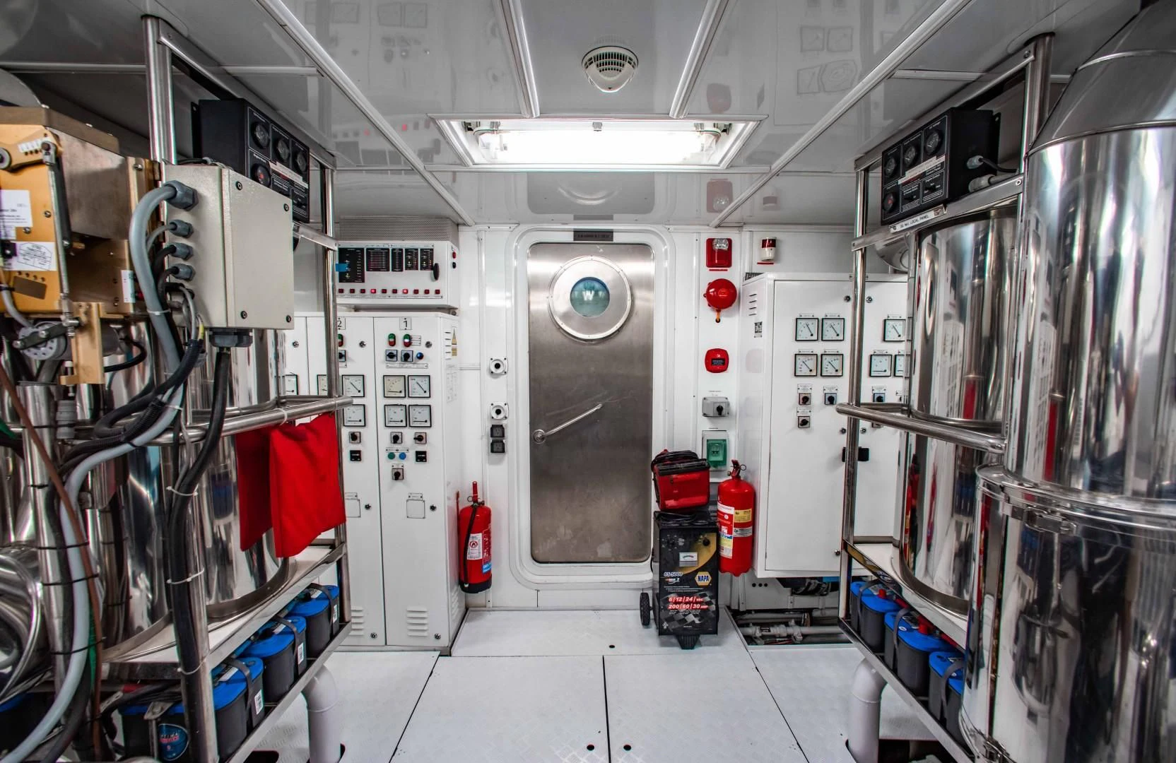 a room with equipment and equipment aboard DRIVEN Yacht for Sale
