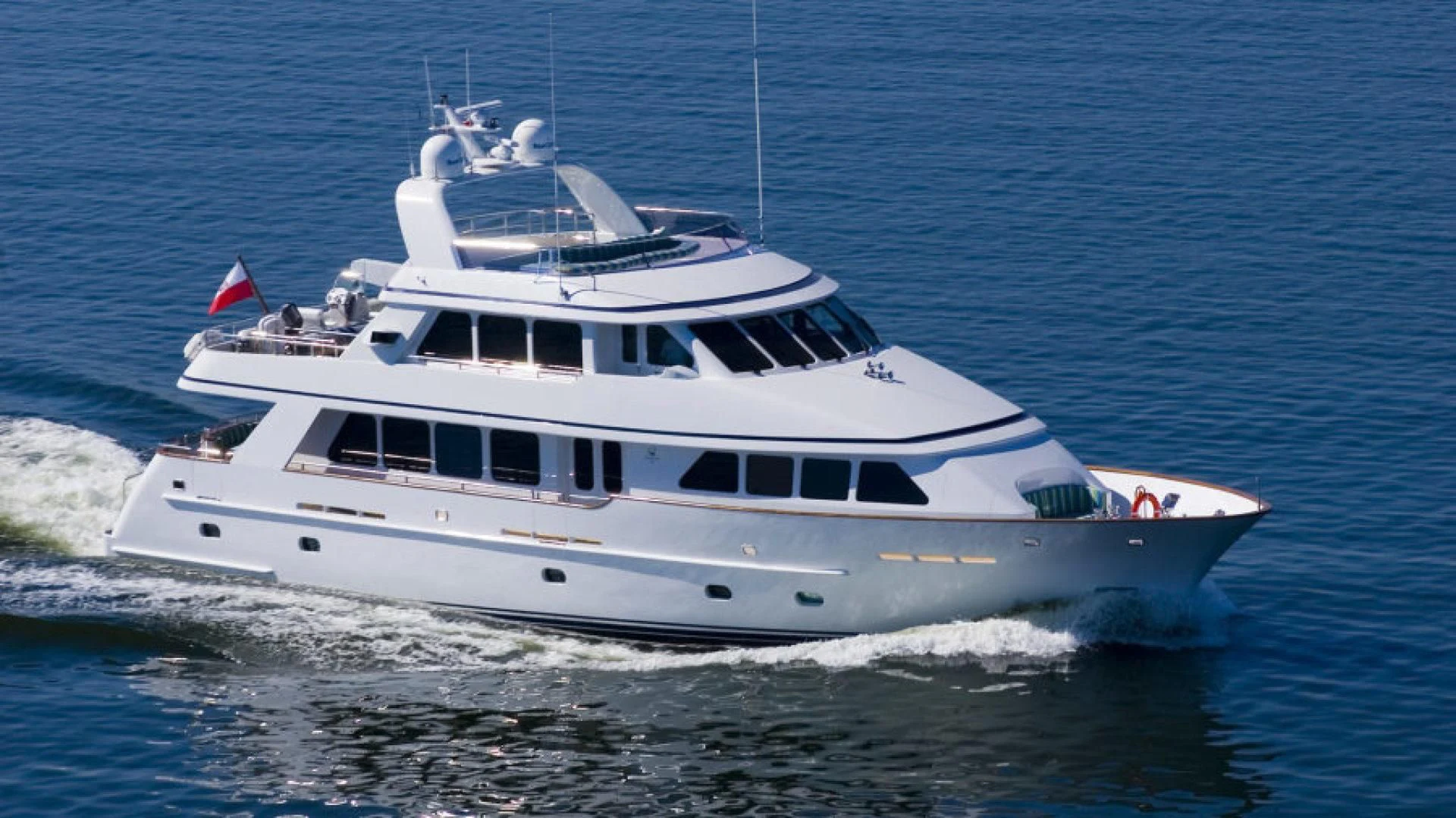 a boat on the water aboard DRIVEN Yacht for Sale