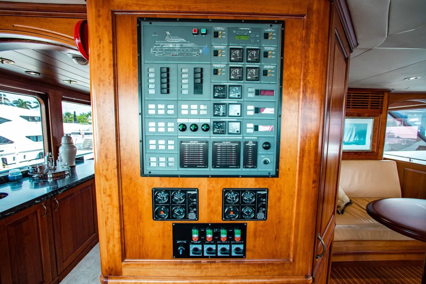 a rectangular electronic device aboard DRIVEN Yacht for Sale