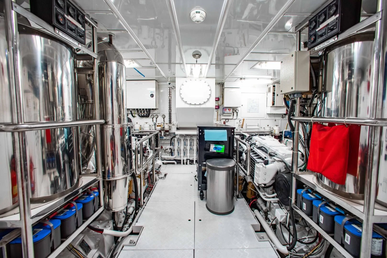 a room with machinery and equipment aboard DRIVEN Yacht for Sale