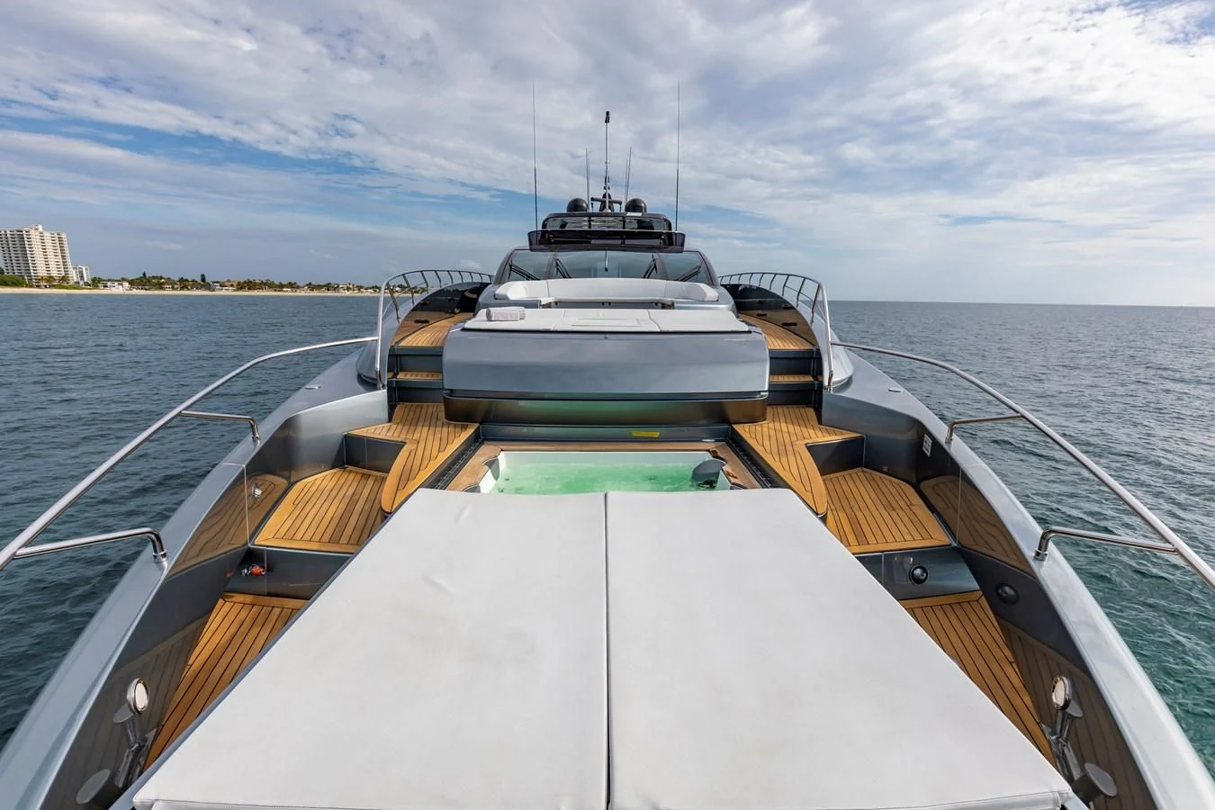 a boat on a body of water aboard NO SURRENDER Yacht for Sale