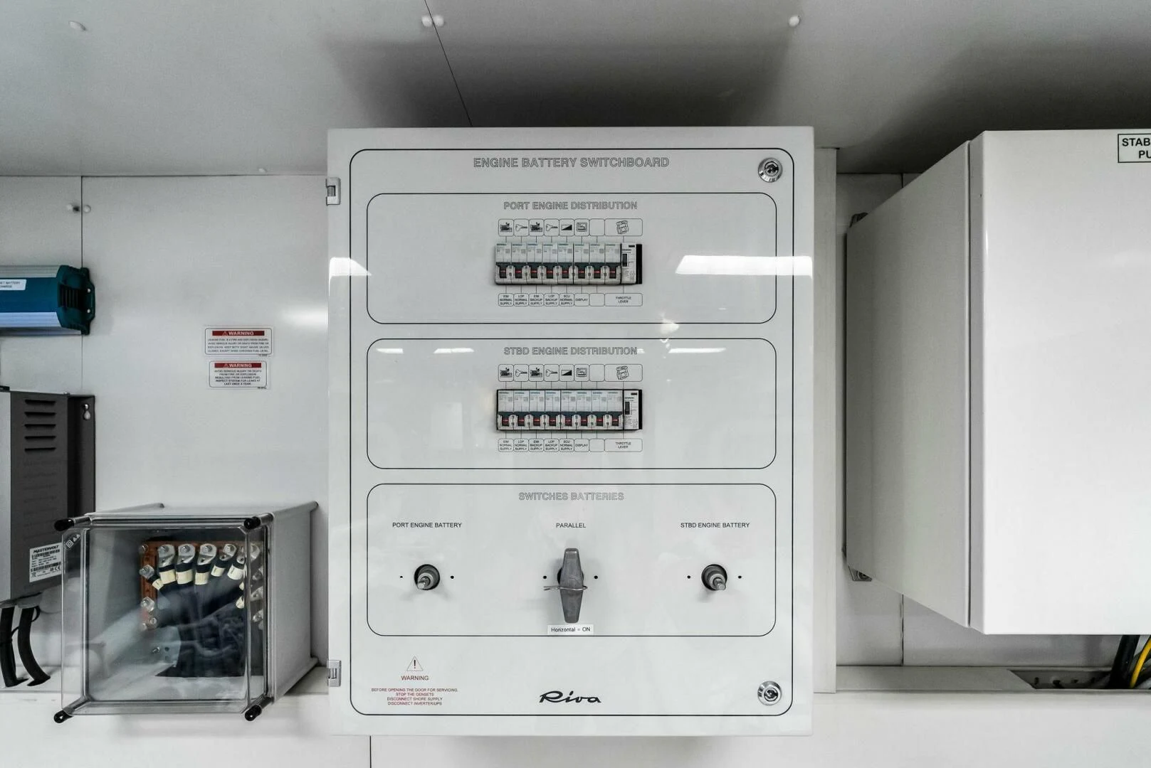 a white machine with a screen aboard NO SURRENDER Yacht for Sale