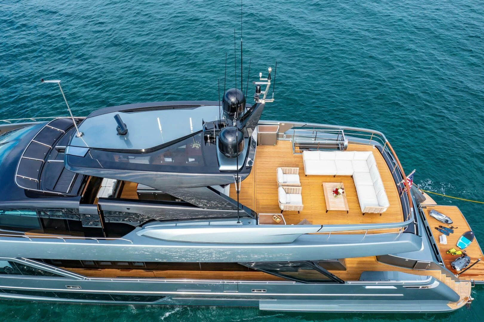 a boat on the water aboard NO SURRENDER Yacht for Sale
