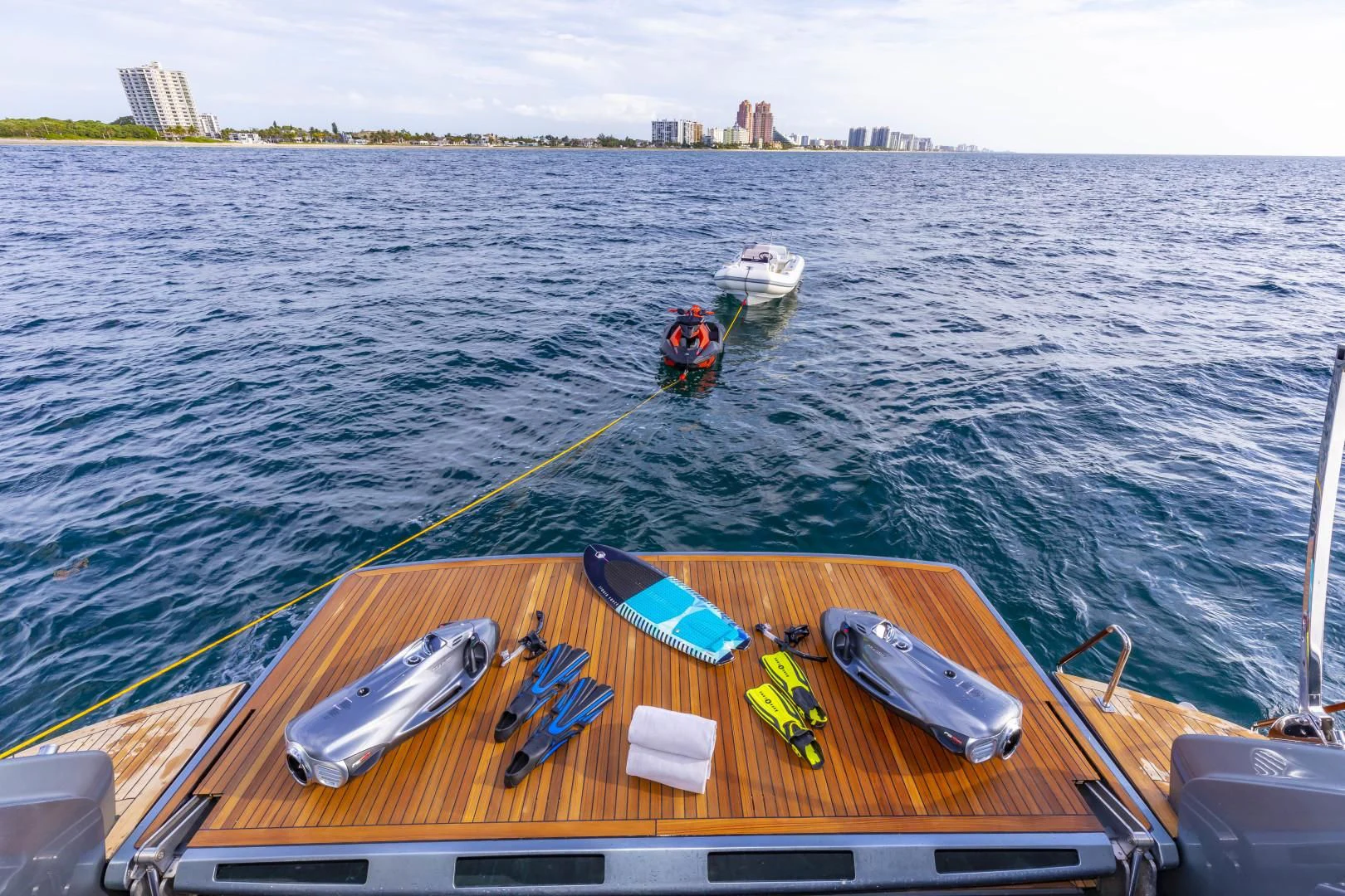 a boat on the water aboard NO SURRENDER Yacht for Sale