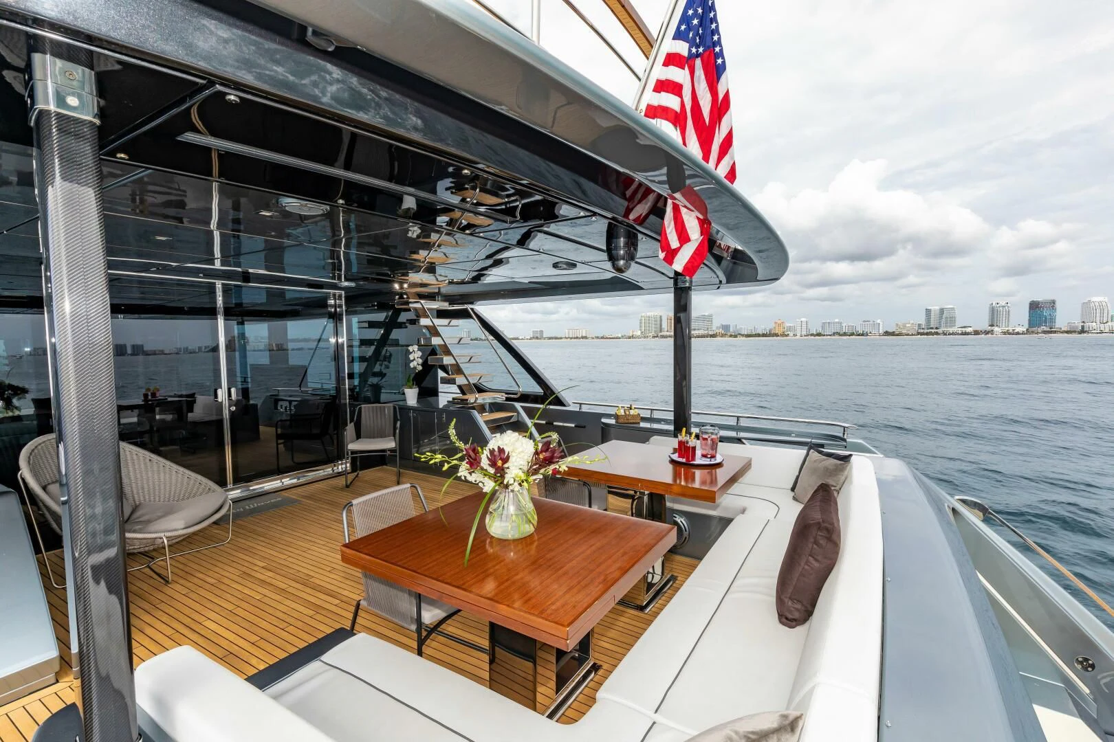 a boat on the water aboard NO SURRENDER Yacht for Sale