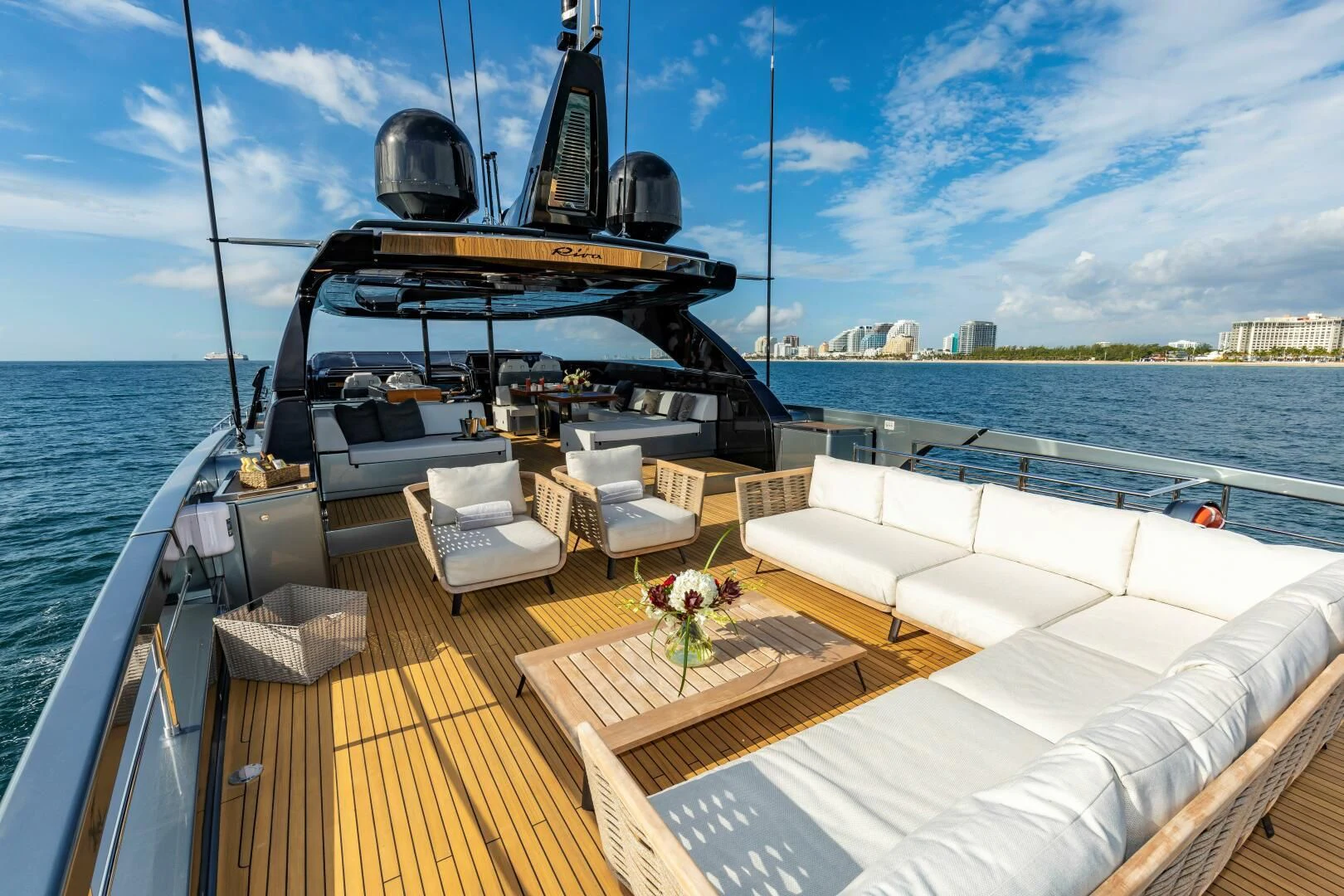a deck on a boat aboard NO SURRENDER Yacht for Sale