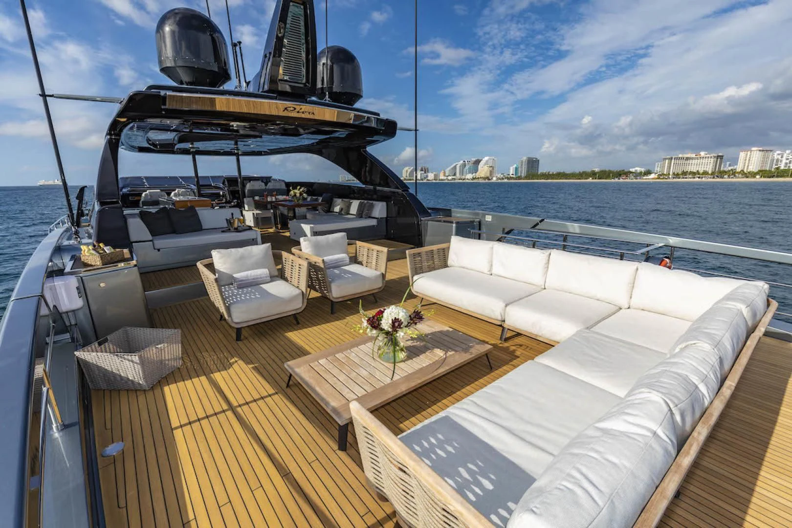a deck on a boat aboard NO SURRENDER Yacht for Sale