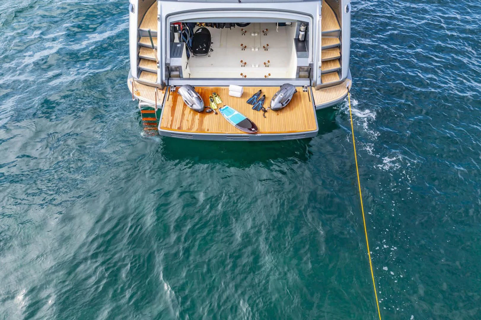 a boat in the water aboard NO SURRENDER Yacht for Sale