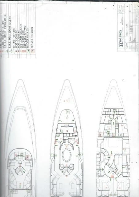 diagram aboard PANDION Yacht for Charter