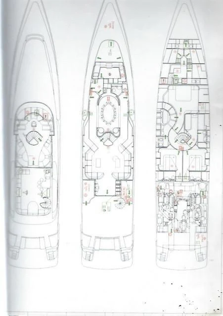 diagram aboard PANDION Yacht for Charter
