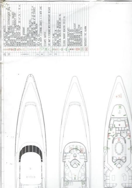 diagram aboard PANDION Yacht for Charter