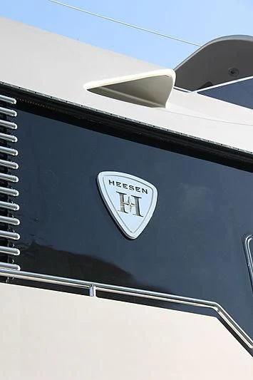 the side of a car aboard PANDION Yacht for Charter