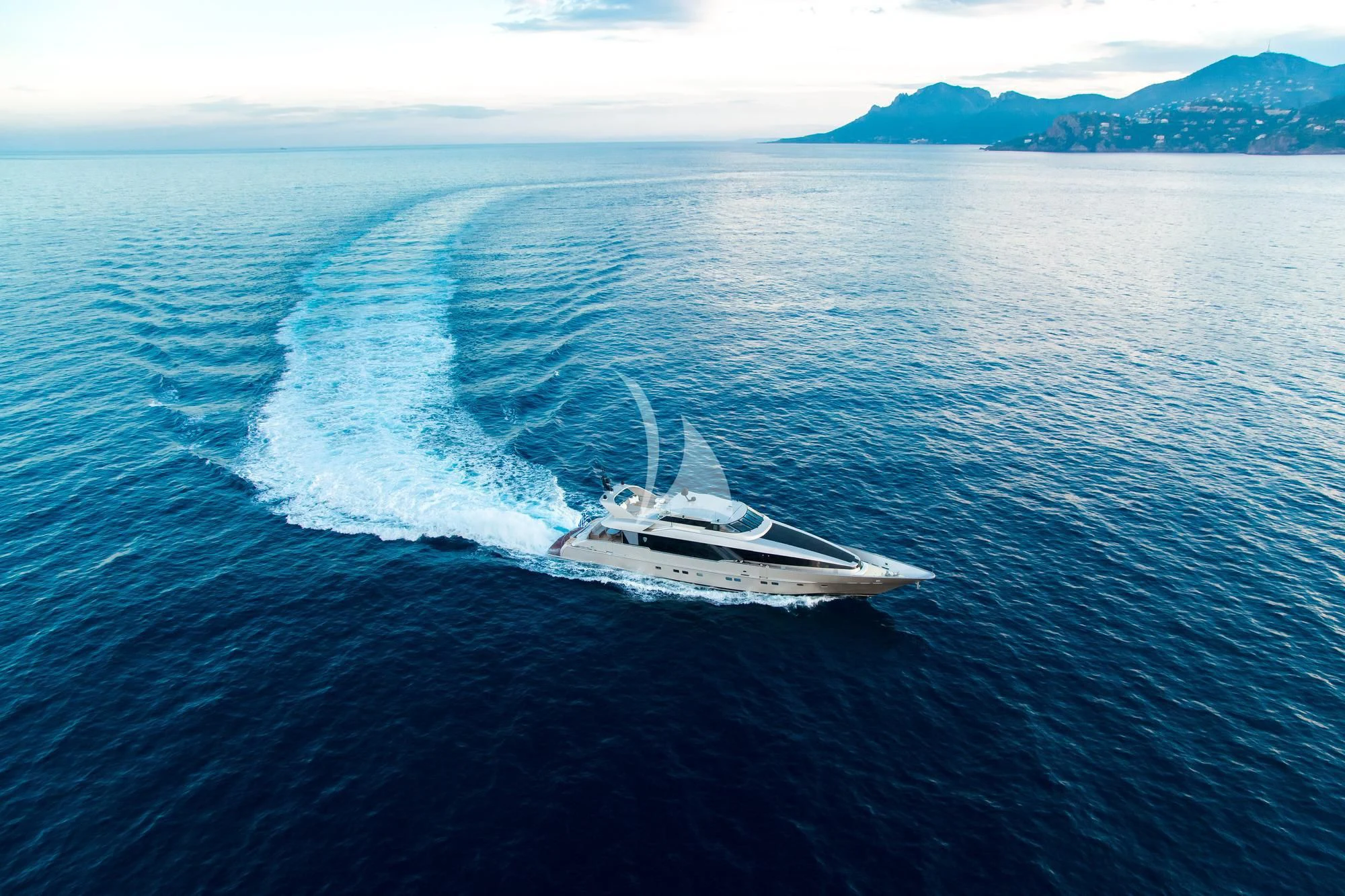 a boat on the water aboard PANDION Yacht for Charter